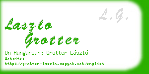 laszlo grotter business card