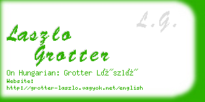 laszlo grotter business card